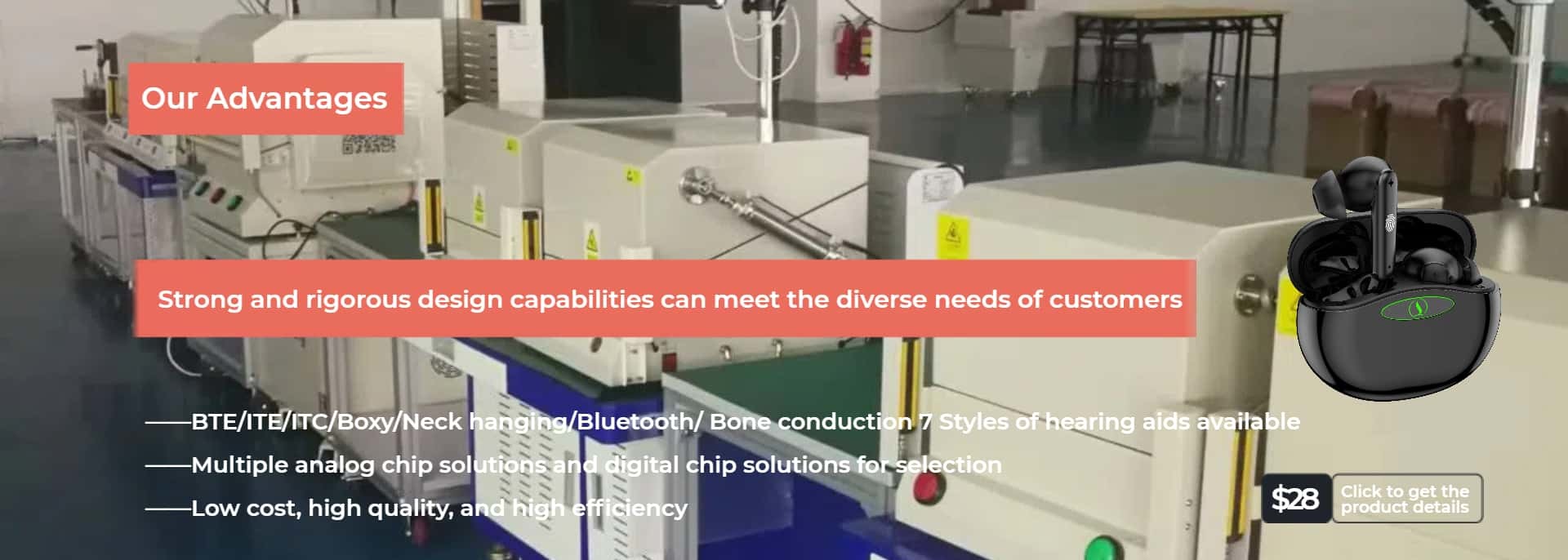 jakość Pomocy słuchowej typu OTC fabryka