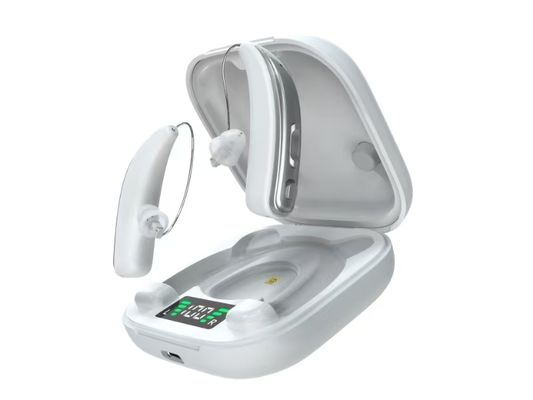 Tygodniowy czas czuwania, aparaty słuchowe OTC z możliwością ładowania i lampą UV do dezynfekcji ultrafioletowej