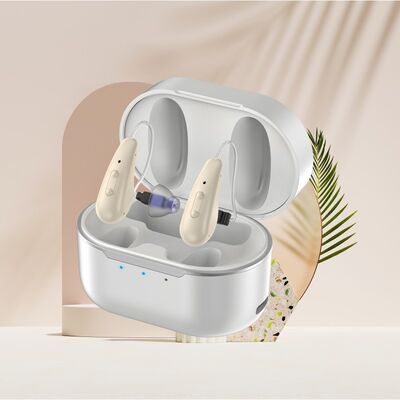 Beżowe lub niestandardowe aparaty słuchowe OTC z certyfikatem CE, 4 programy zapewniające skuteczne wsparcie słuchu i wygodne dopasowanie